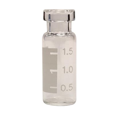 Chromatography Research Supplies 1.8 mL Clear Crimp w/Graduated Marking Spot Wide Mth(100/pk)